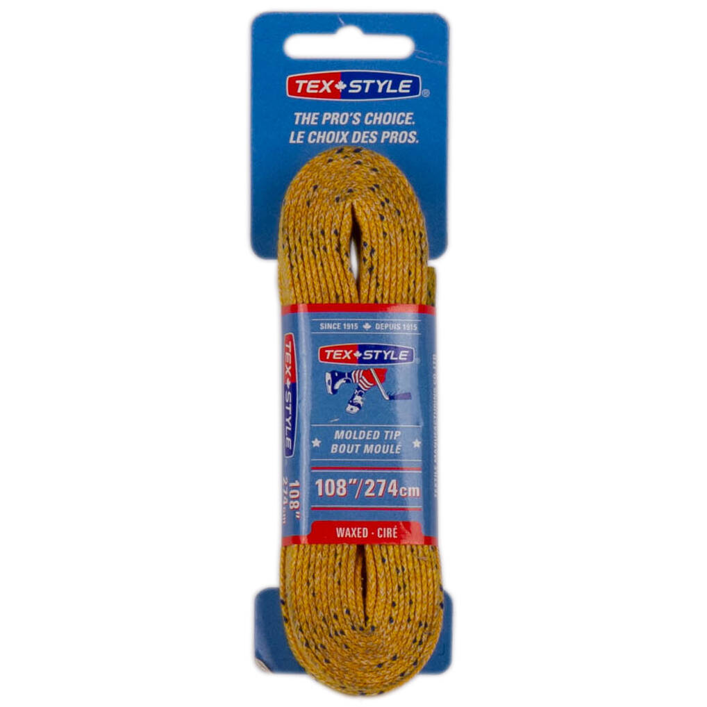 6030 Sports Waxed Pro Laces - Gold/Blue 108'' Long