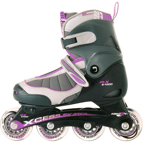Xcess MX S1000 Semi Soft Adjustable Inline Skates - Lilac