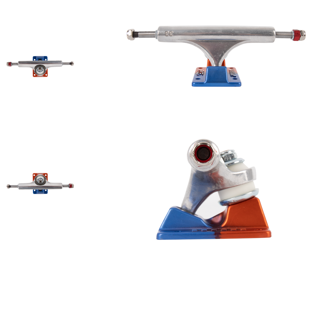 Ace Trucks AF1 Skateboard Trucks - Anodized Orange/Blue 33 (8")