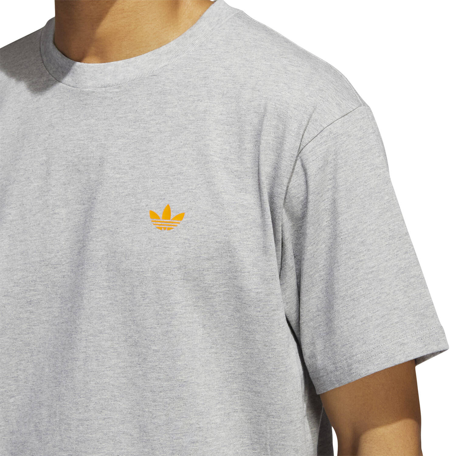 Adidas Skateboarding 4.0 Logo T Shirt - Grey/Orange