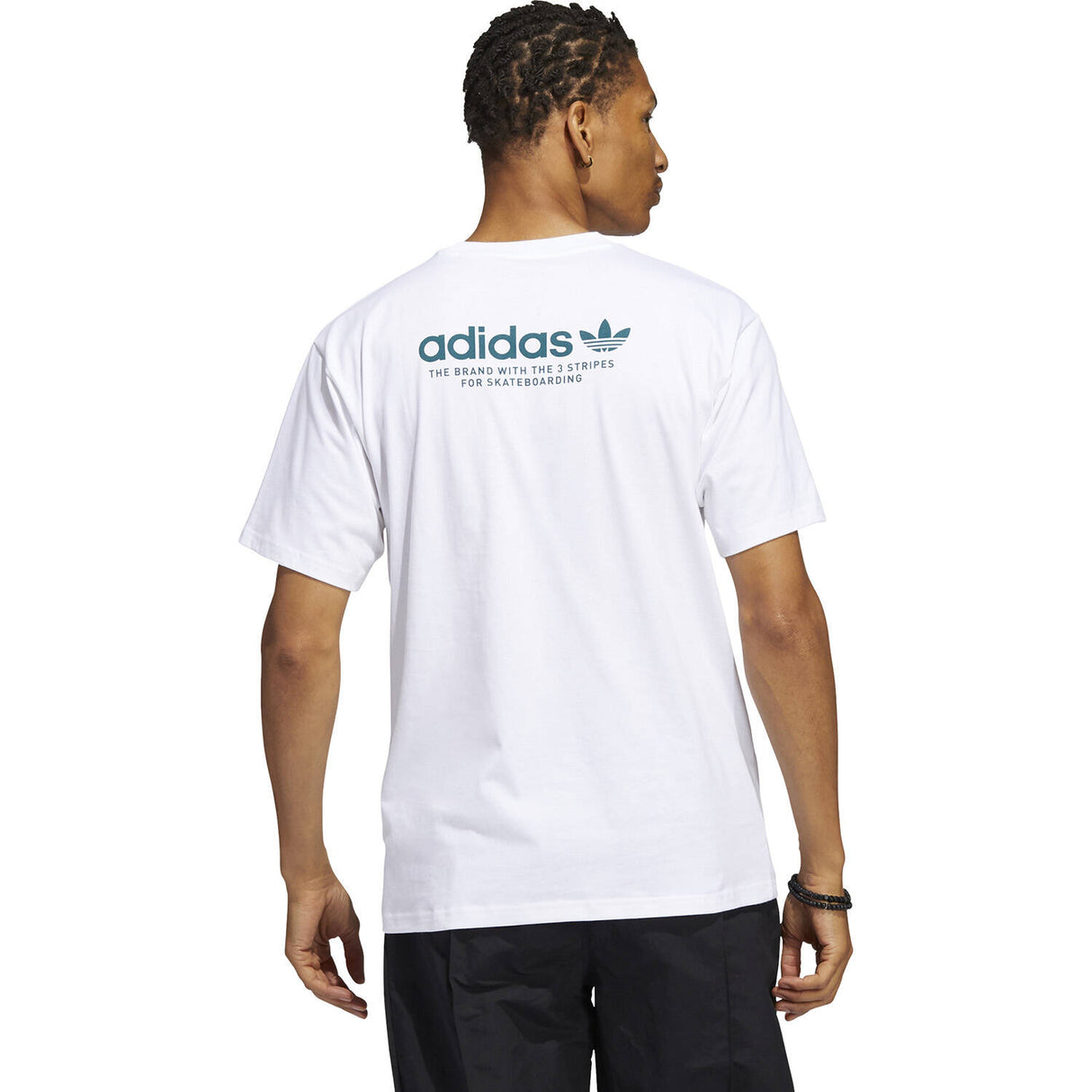 Adidas Skateboarding 4.0 Logo T Shirt - White/Teal