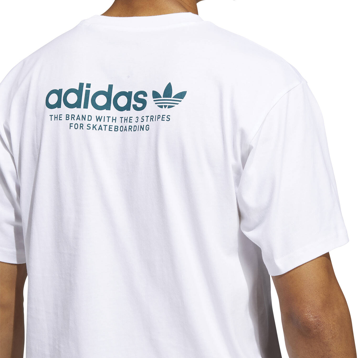 Adidas Skateboarding 4.0 Logo T Shirt - White/Teal