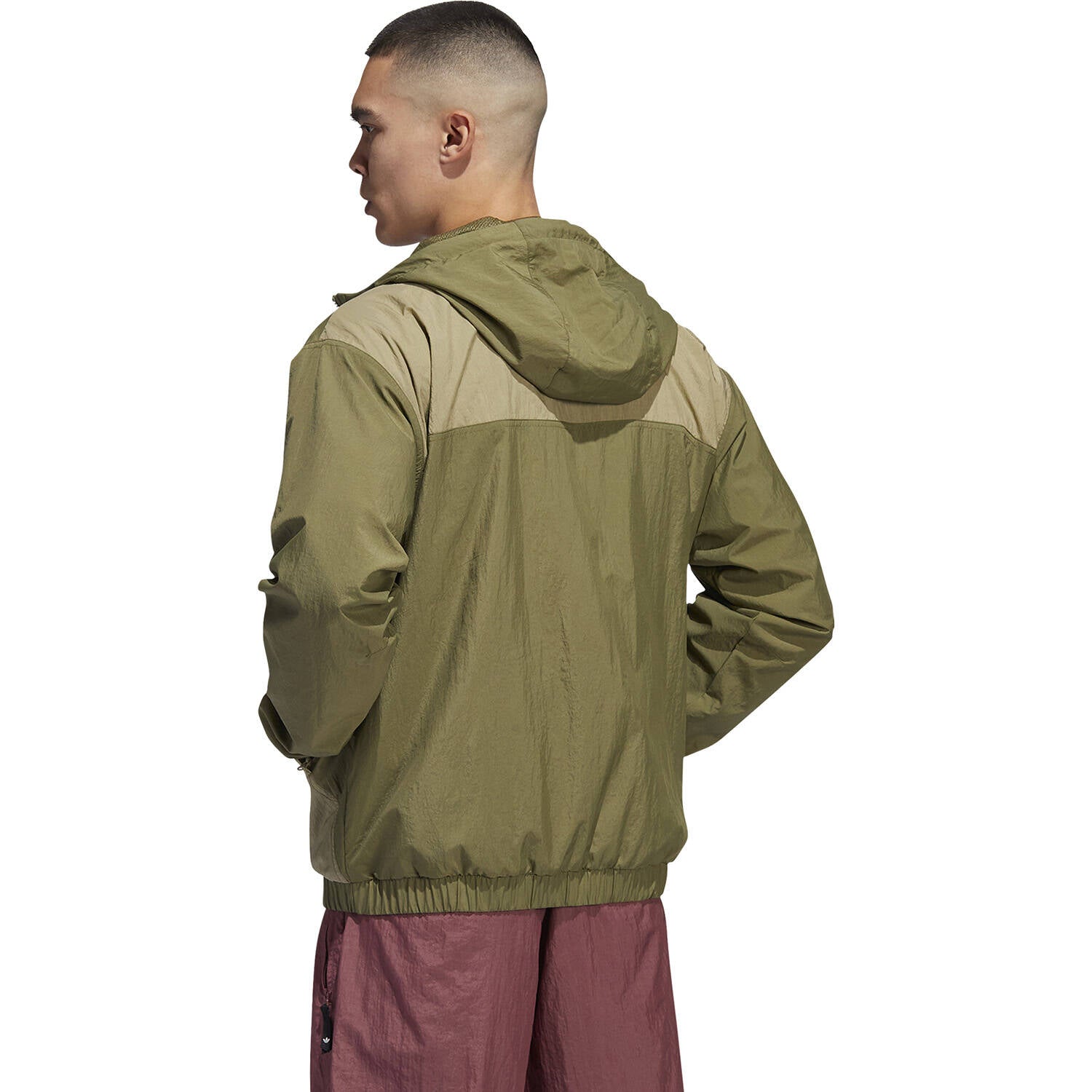 Adidas Skateboarding Anorak Windbreaker Jacket - Olive Green