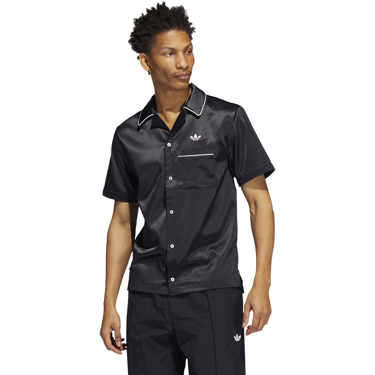 Adidas Skateboarding Bowling Shirt - Black/White