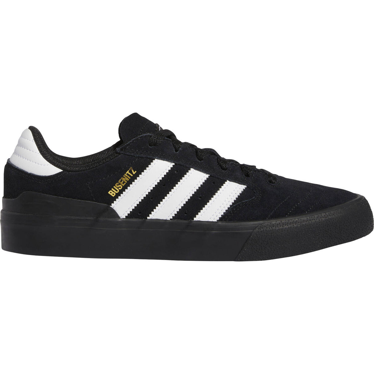 Adidas Skateboarding Busenitz Vulc II Skate Shoes - Black/White/Gold