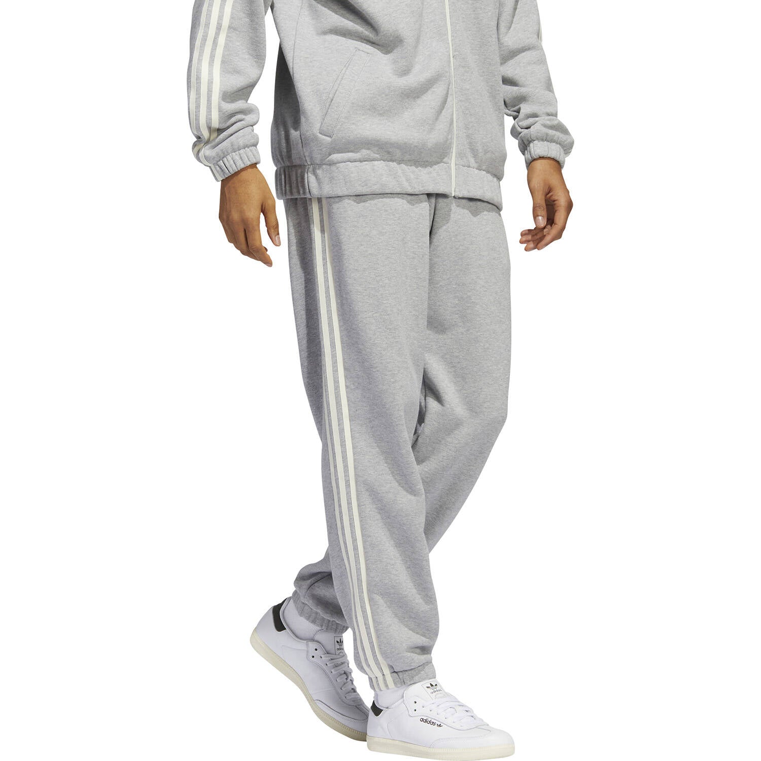 Adidas Skateboarding Fleece SF Track Pants- Grey/White