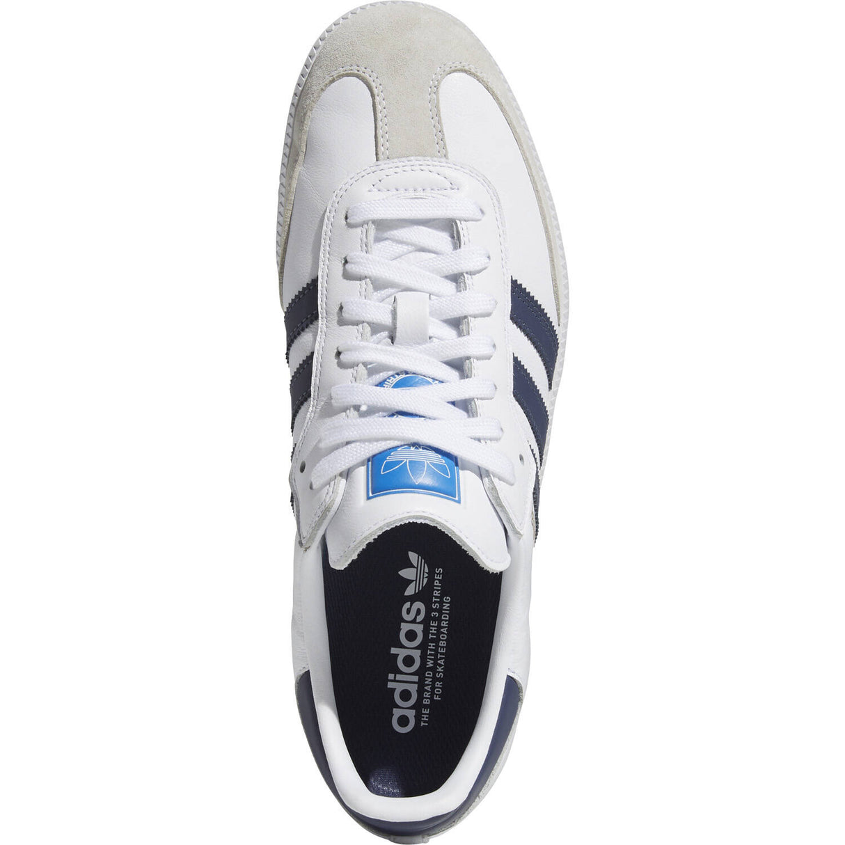 Adidas Skateboarding Samba ADV Skate Shoes - White/Navy/White