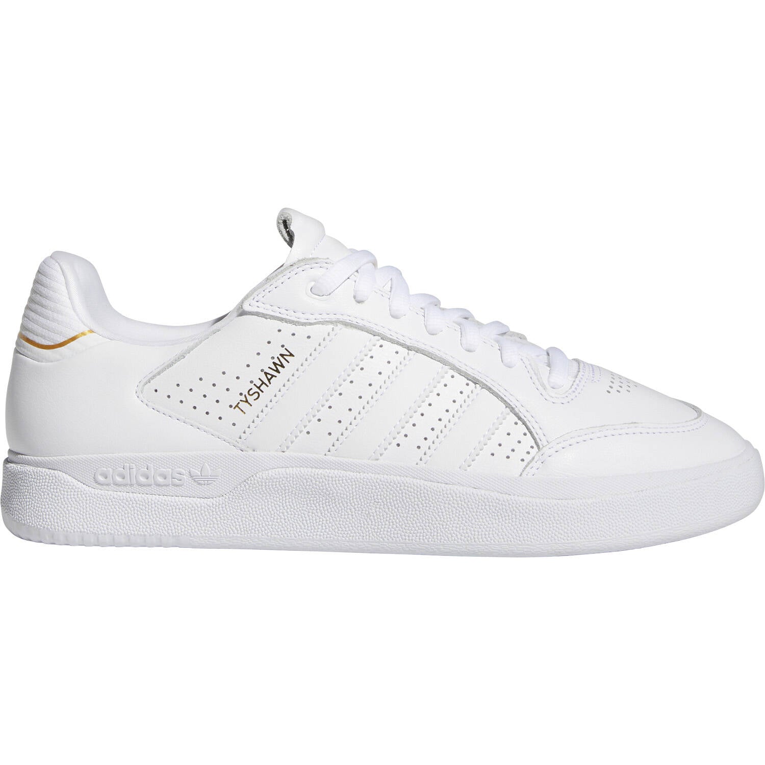 Adidas Skateboarding Tyshawn Low Skate Shoes - White/White/Gold
