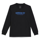 Adidas 4.0 Logo LS T Shirt - Black/Blue Bird