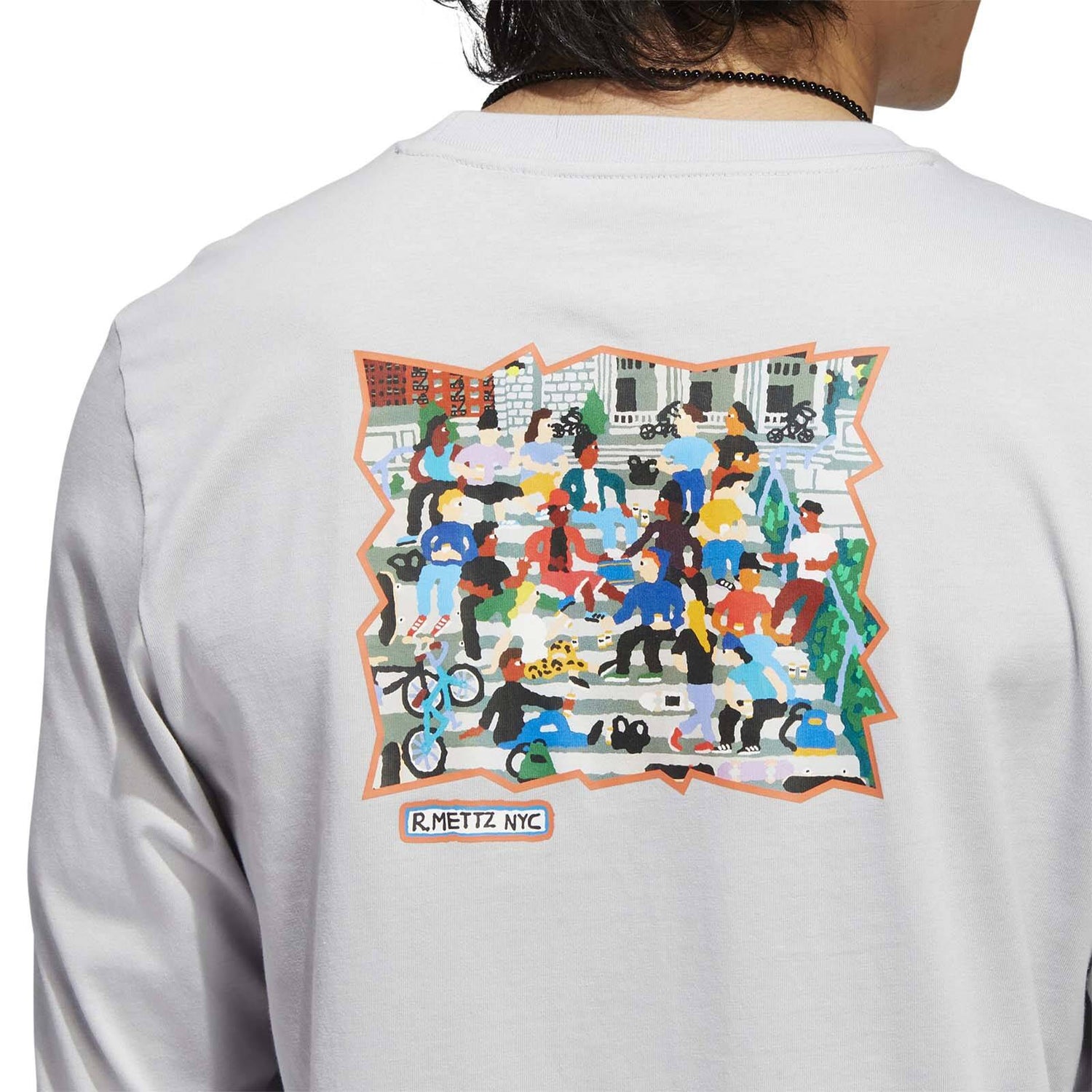 Adidas Artist G LS T Shirt - LGSOGR/MULTCO