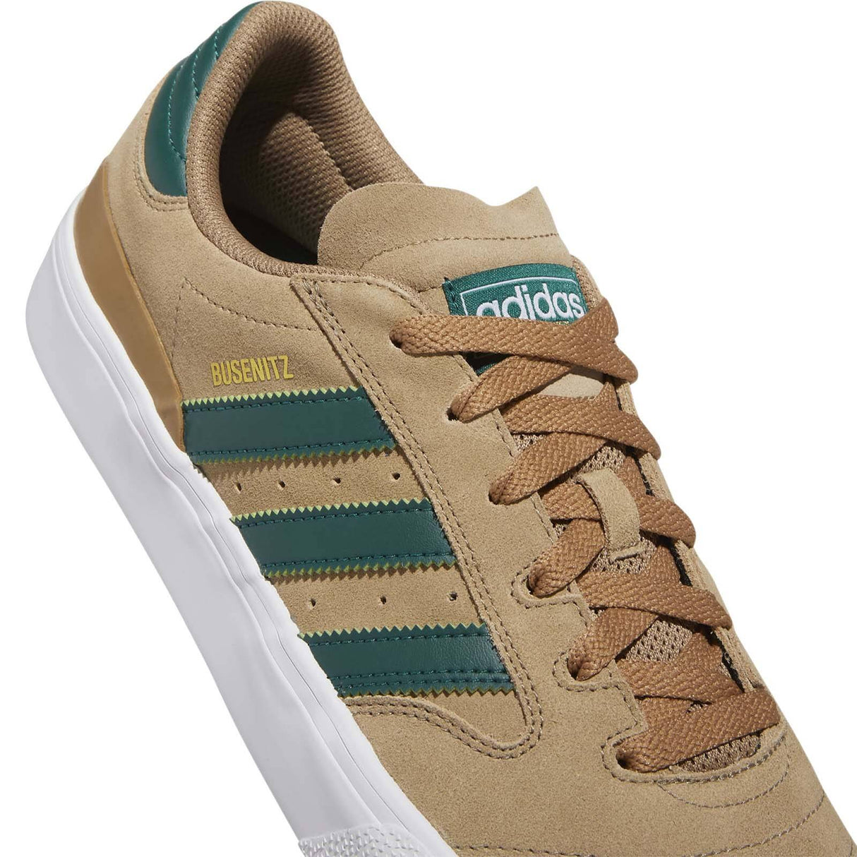 Adidas Busenitz Vulc II Skate Shoes - Cardboard/Green/White