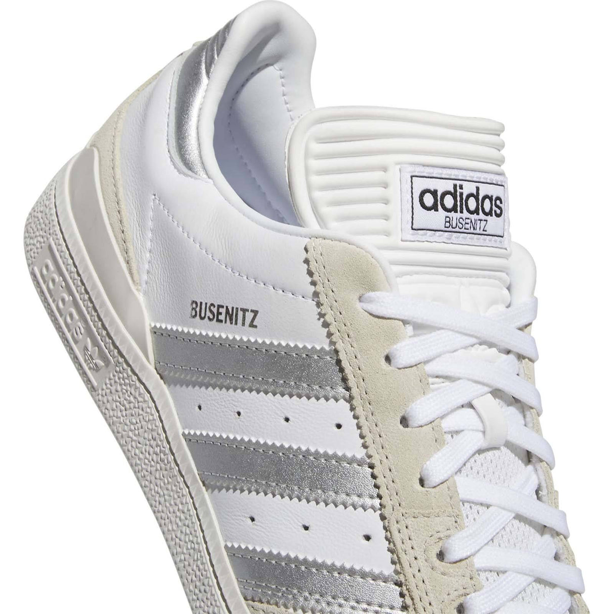 Adidas Busenitz Skate Shoes - Crystal White/Silver/White