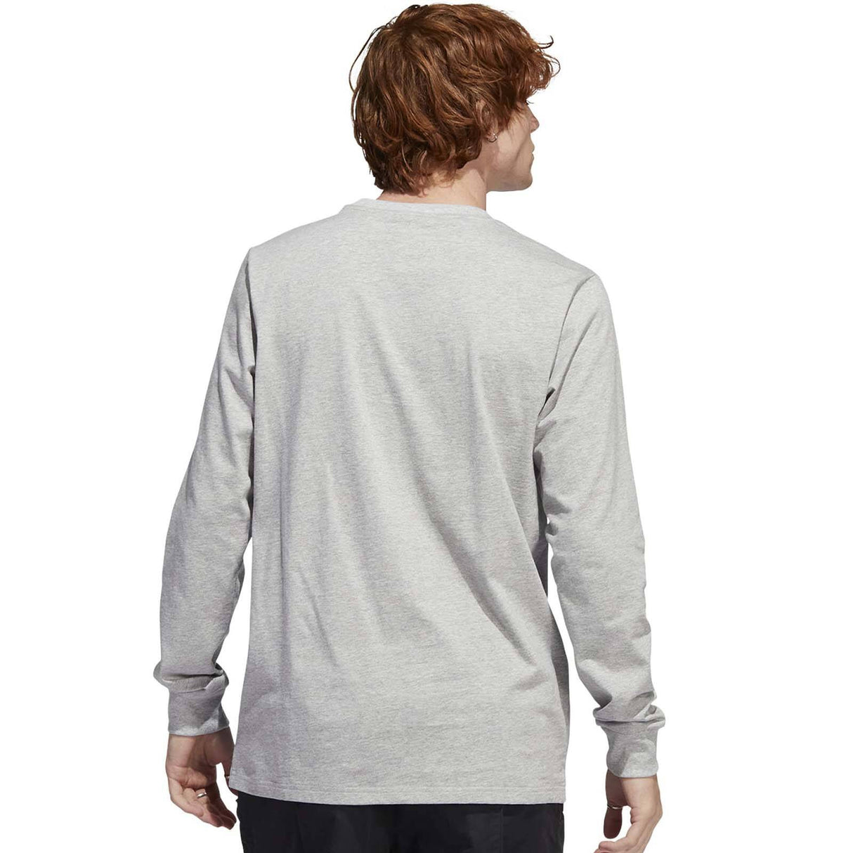 Adidas Cur3 LS T Shirt - Grey/Blue Bird