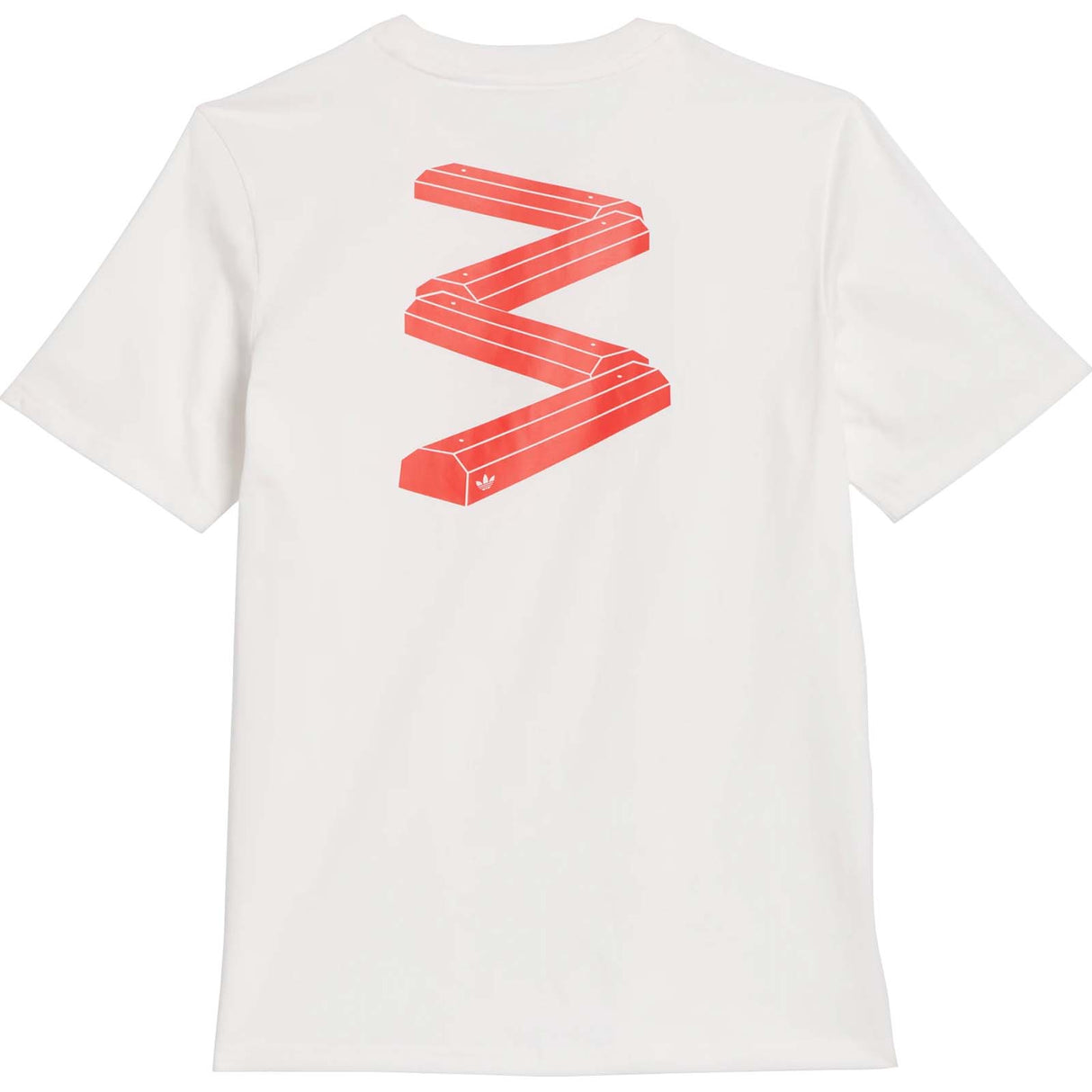 Adidas Curb SS T Shirt - Core White/Bright Red