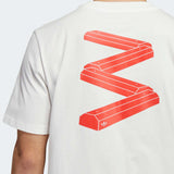 Adidas Curb SS T Shirt - Core White/Bright Red