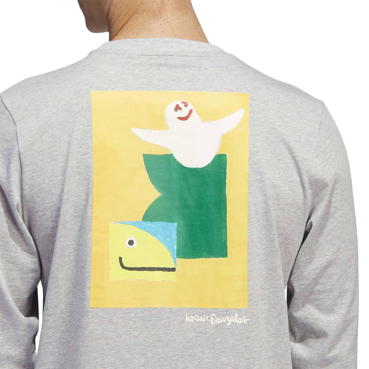 Adidas Shmoofoil Painted LS T Shirt - Grey/Multi
