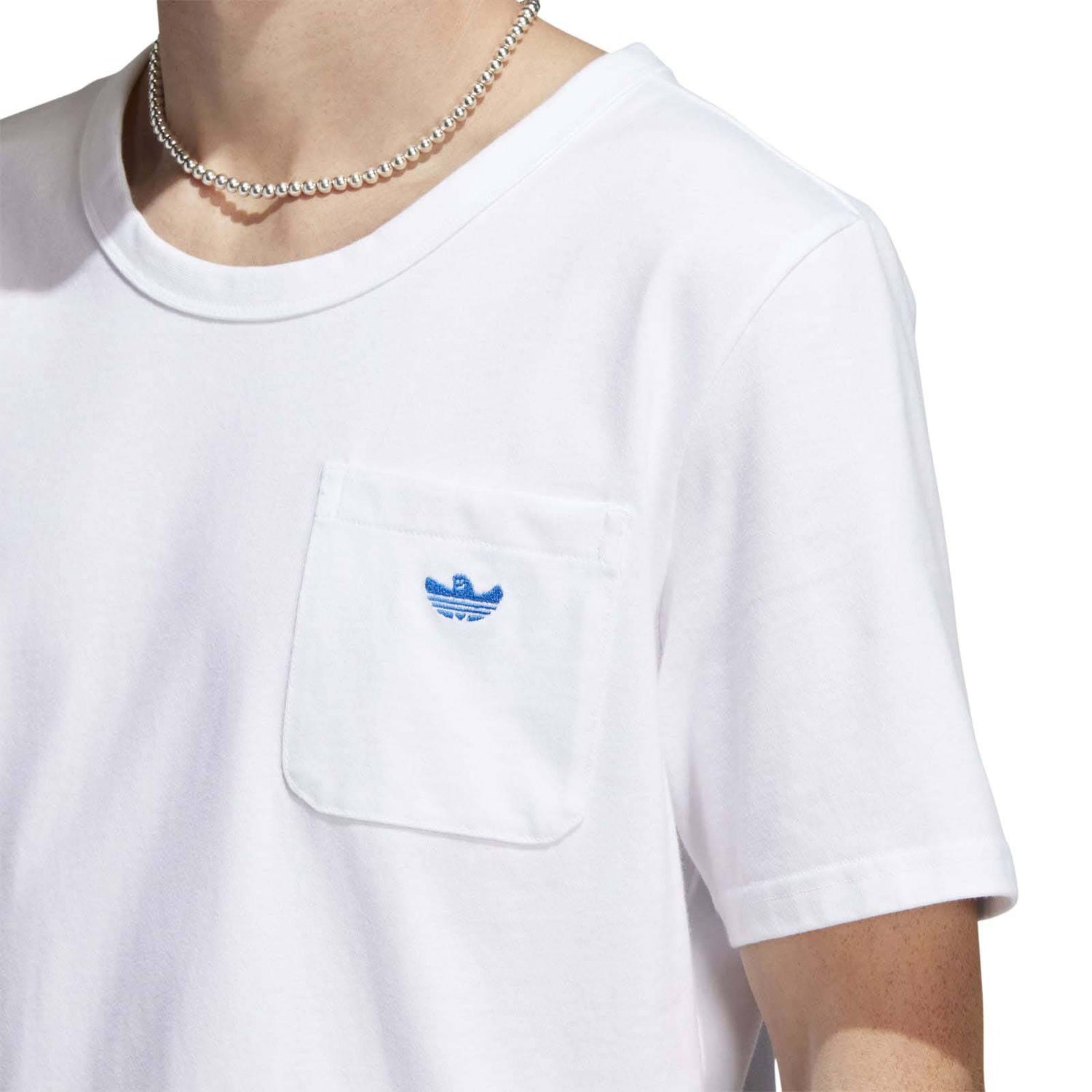 Adidas Shmoofoil Pocket T Shirt - White/Blue Bird