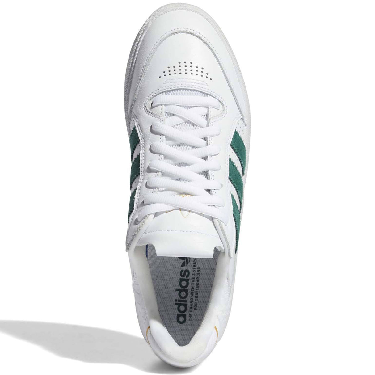 Adidas Tyshawn Low Skate Shoes - White/Green/Gold