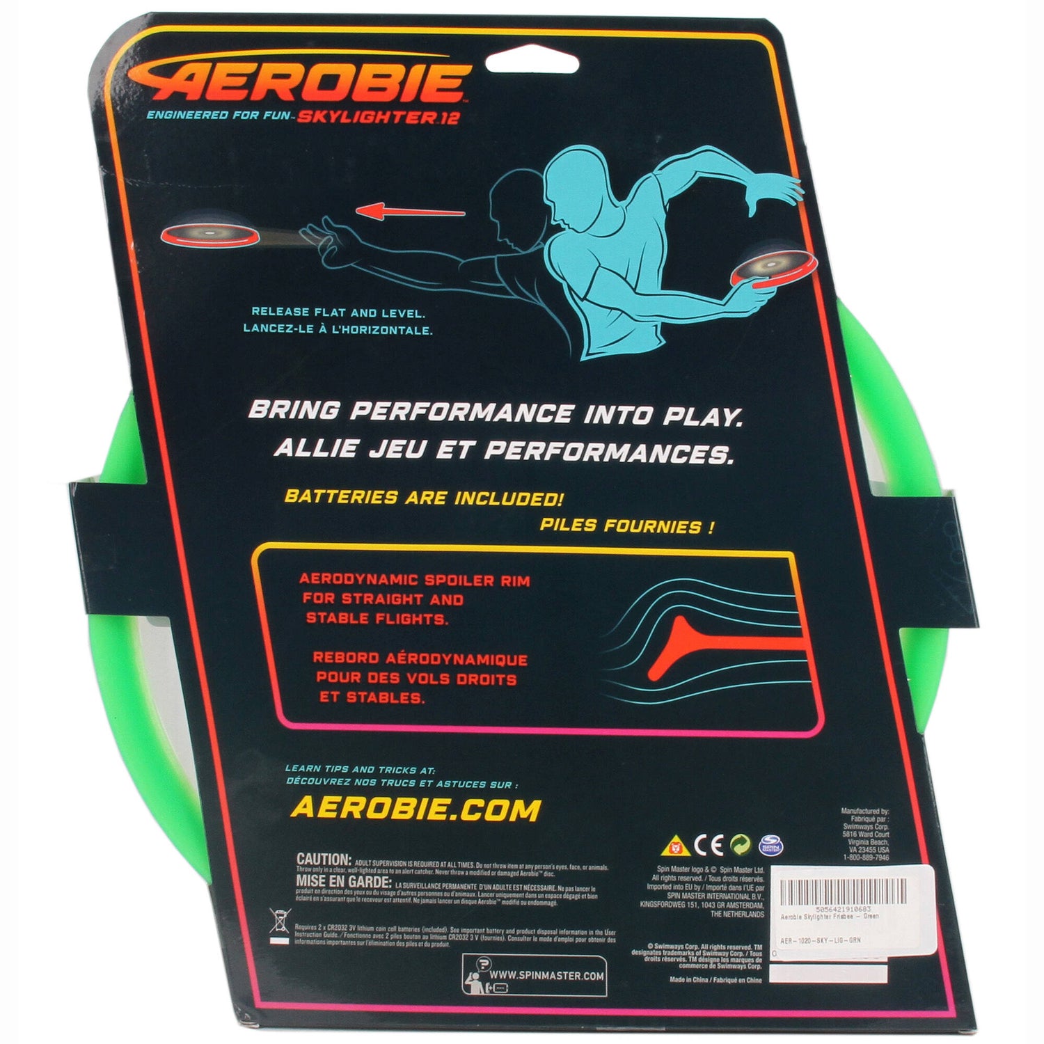 Aerobie Skylighter Frisbee - Green
