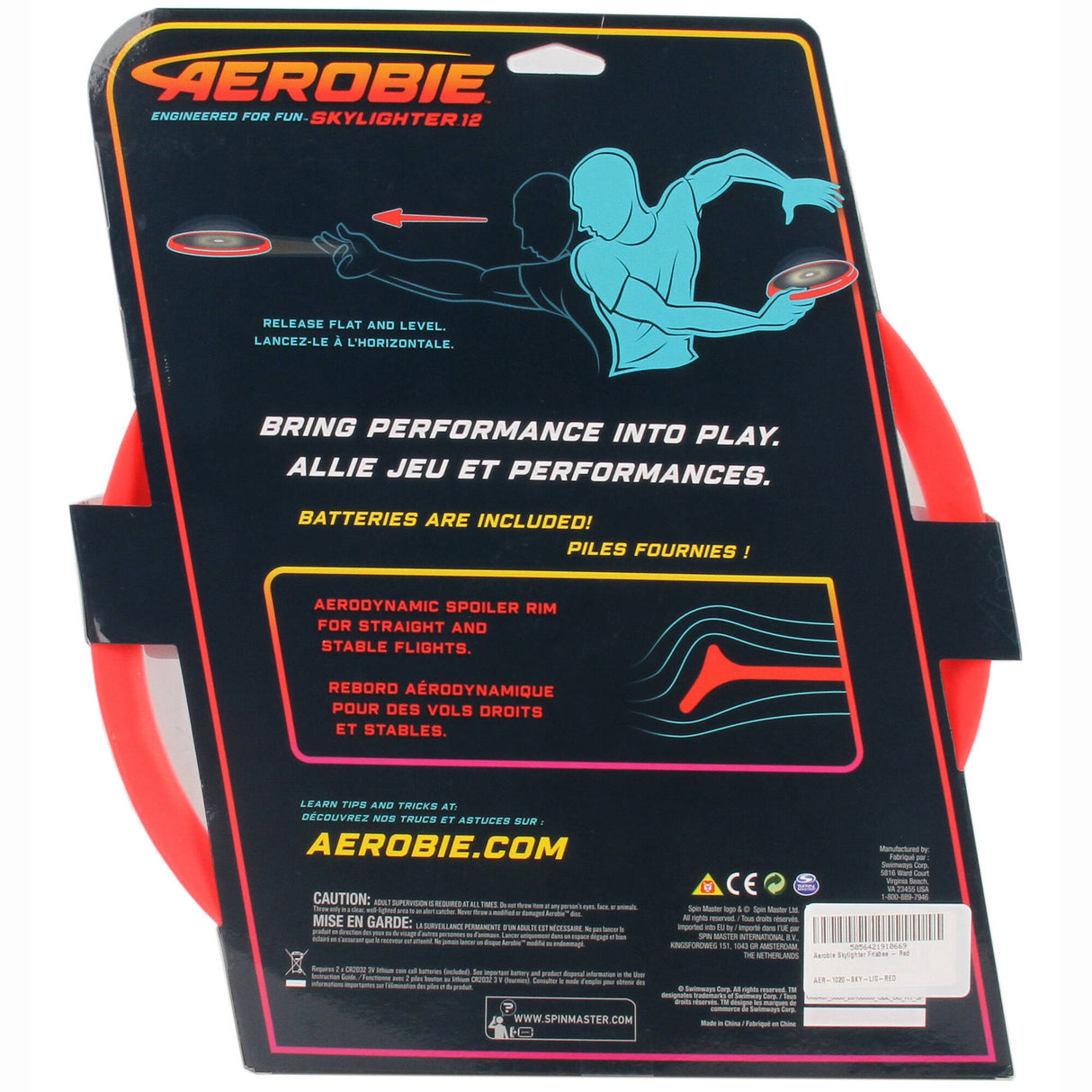 Aerobie Skylighter Frisbee - Red