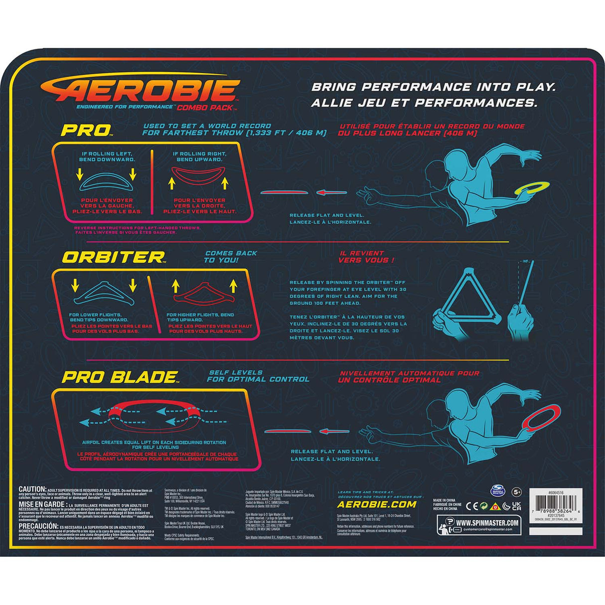 Aerobie Ring Combo Flying Disc (3 Pack)