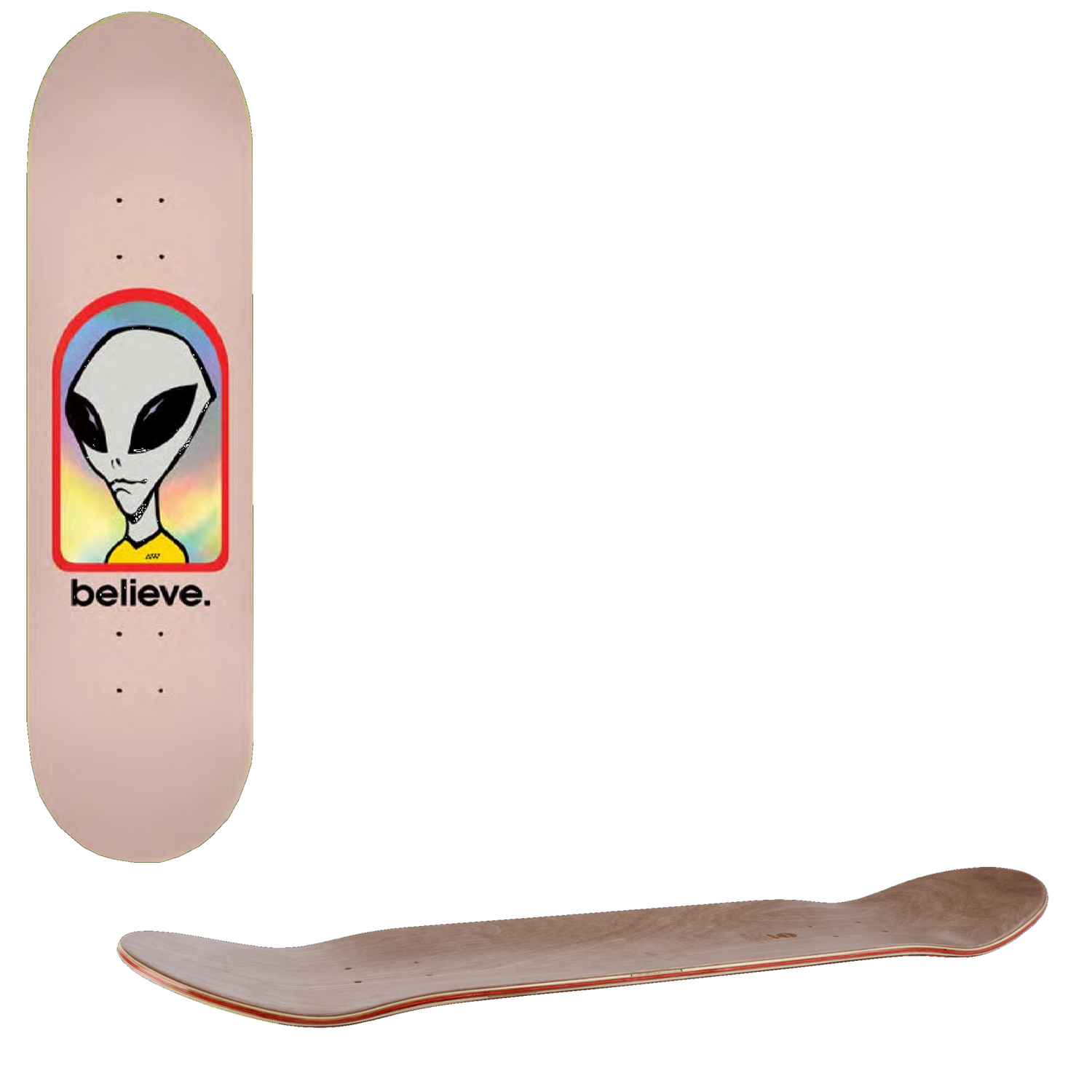 Alien Workshop Believe Hologram Skateboard Deck - Pink 8.125''