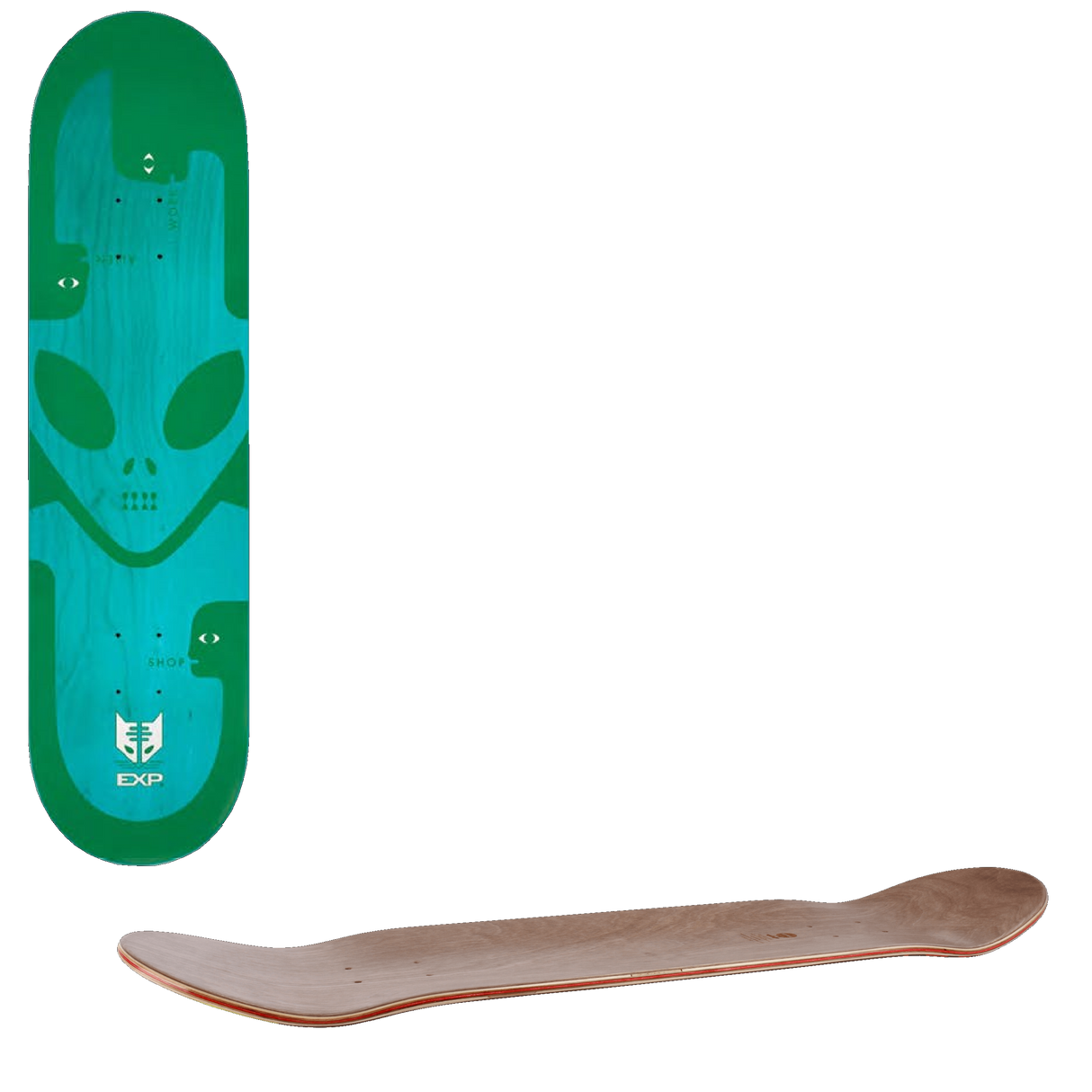Alien Workshop EXP Skateboard Deck - Green 8.5''