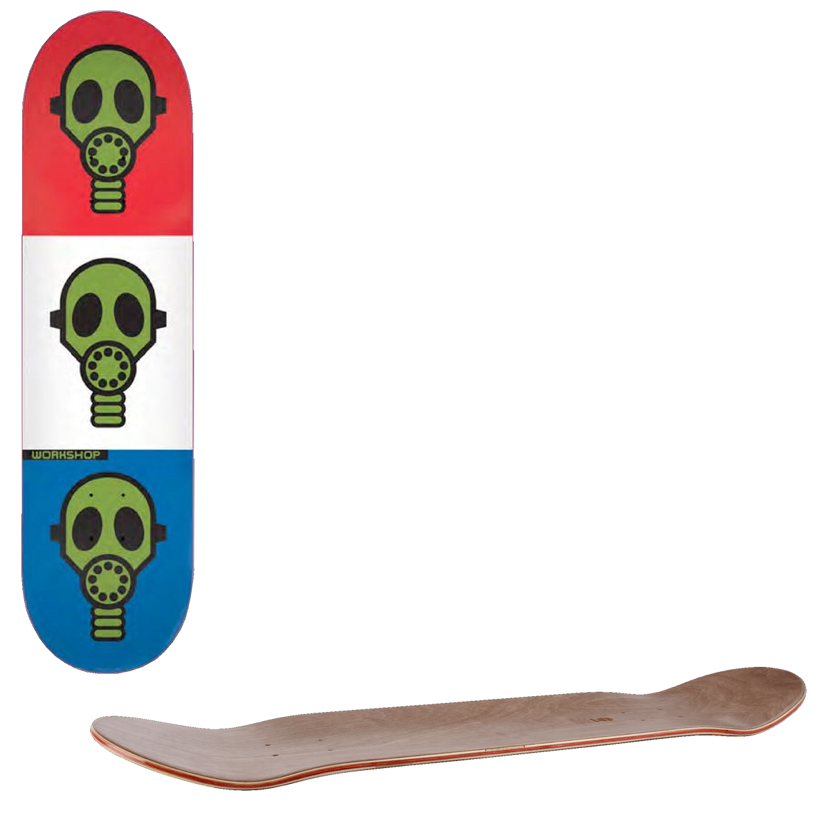 Alien Workshop Gas Mask Bright Skateboard Deck - Multi 8.375''