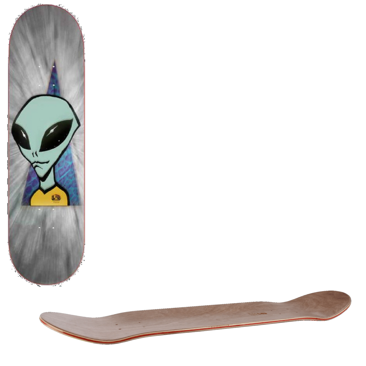 Alien Workshop Visitor Signal Skateboard Deck - Grey 8.125"