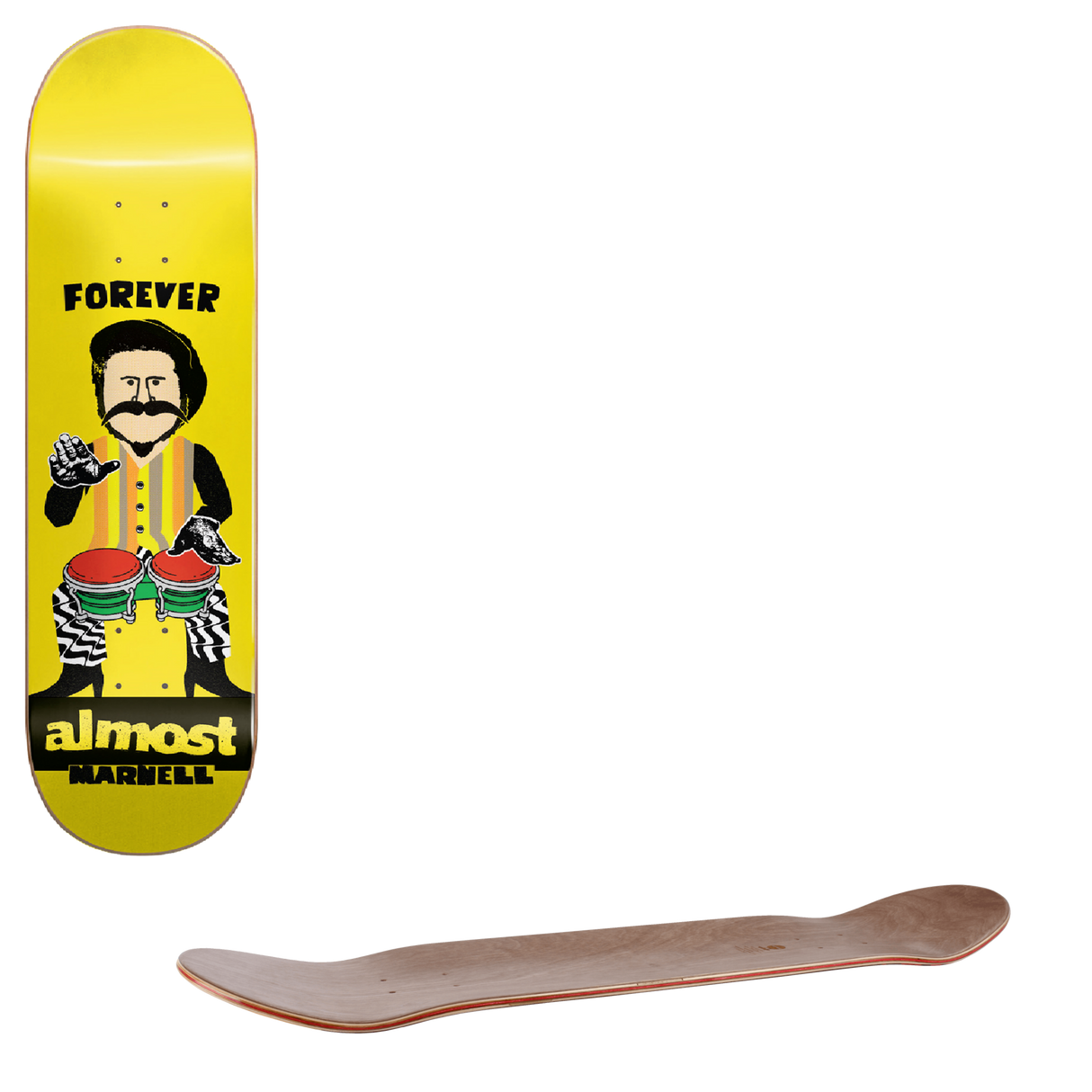 Almost Forever Dude R7 Skateboard Deck - Marnell 8"