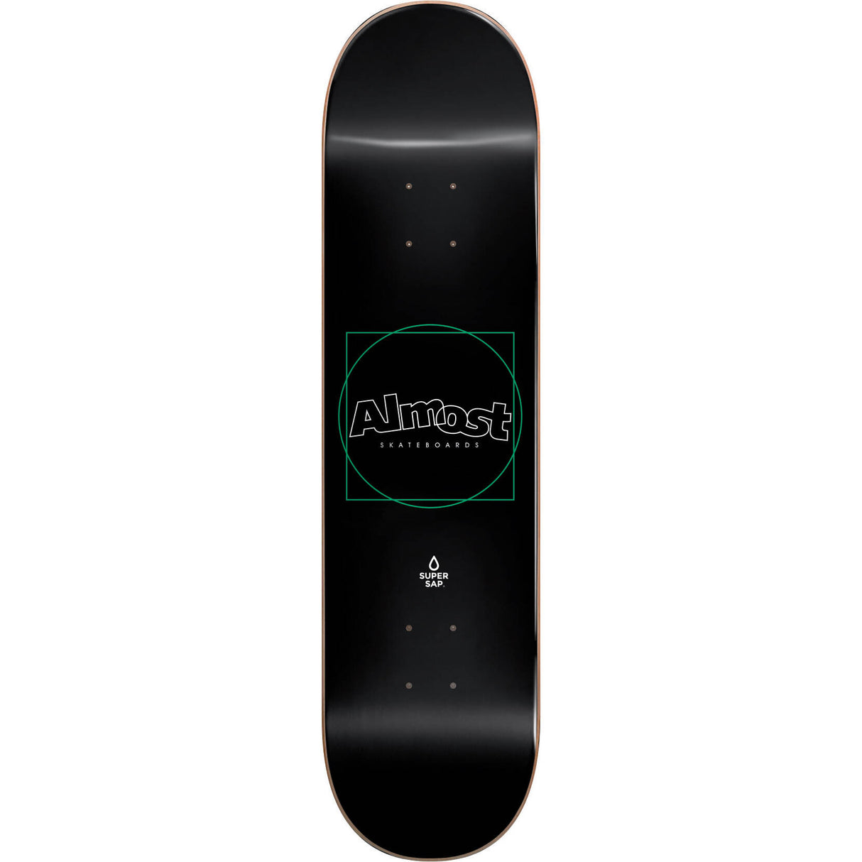 Almost Greener Super Sap R7 Skateboard Deck - Black 8.5"