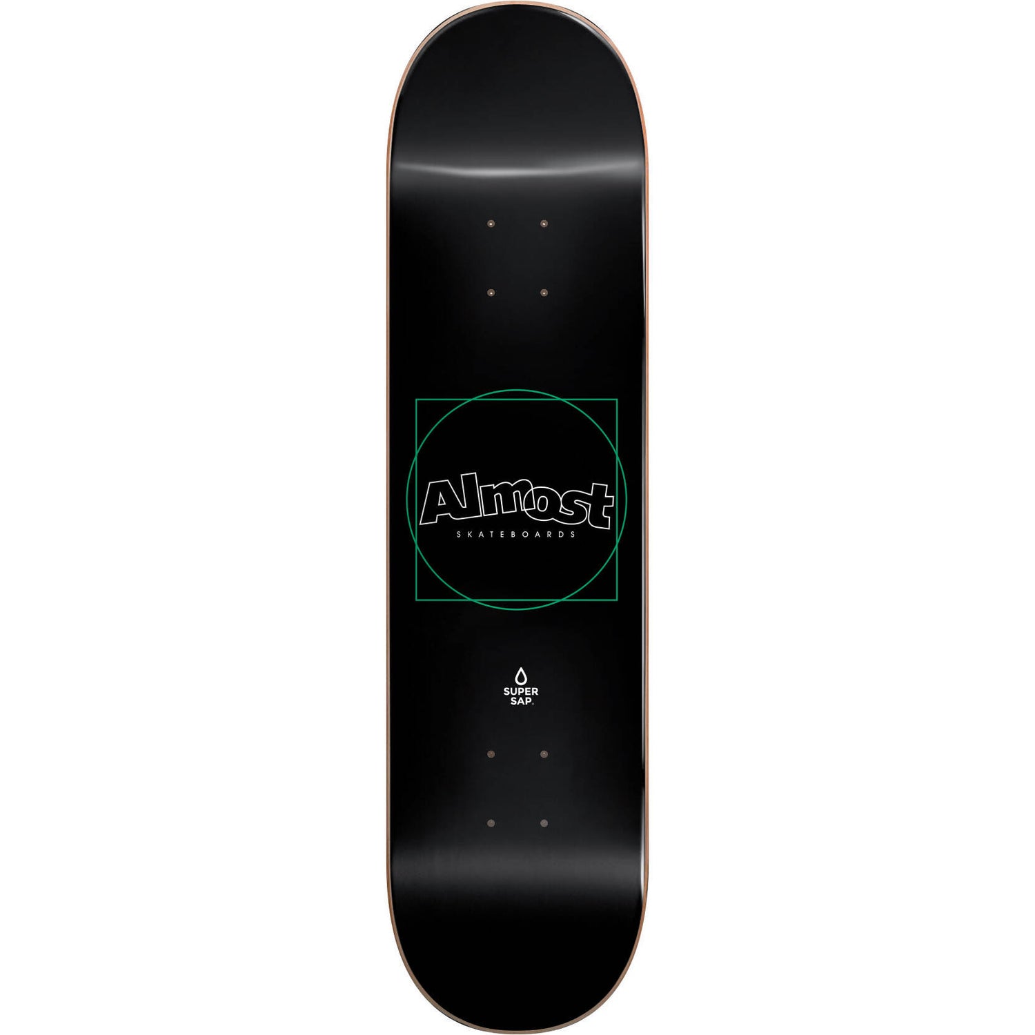Almost Greener Super Sap R7 Skateboard Deck - Black 8.5"