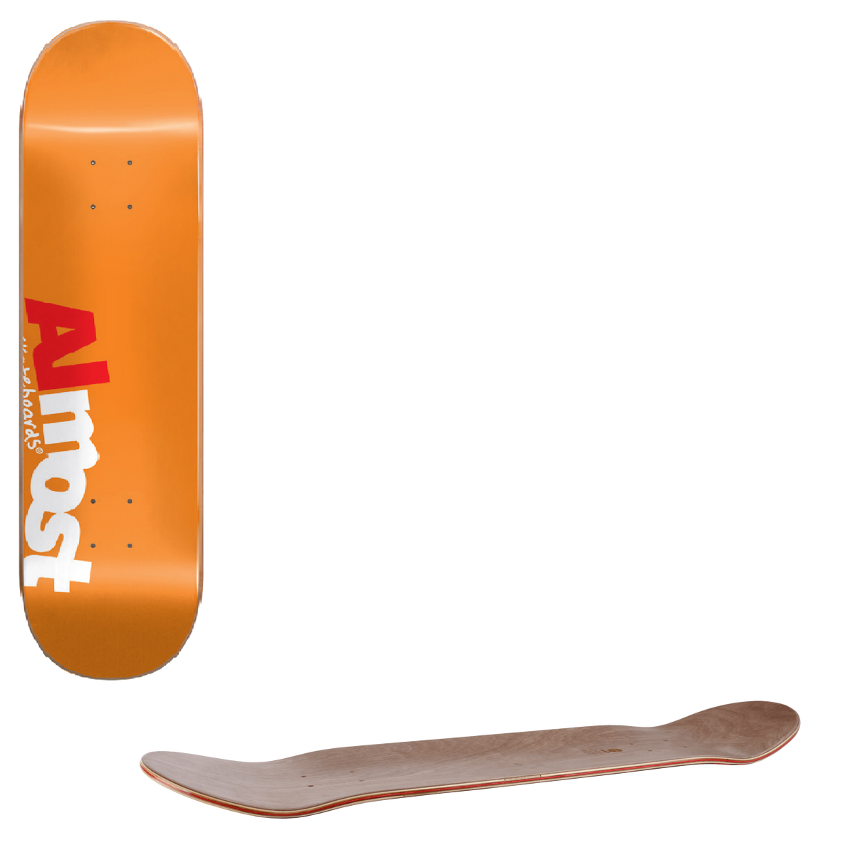 Almost Most Skateboard Deck - Orange 8"