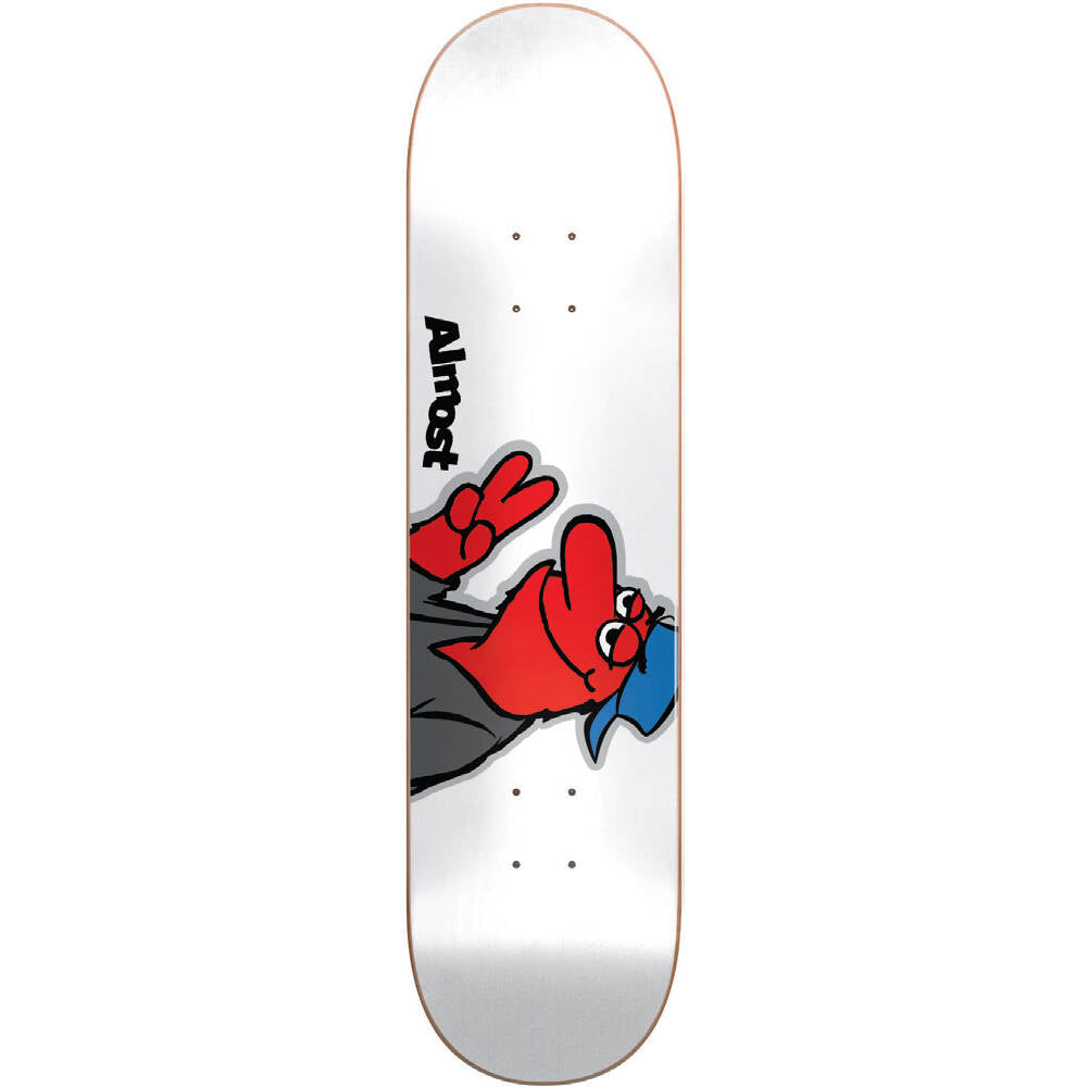 Almost Red Head Skateboard Deck - White 8.375"