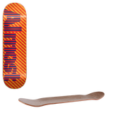 Almost Stripes Skateboard Deck - Orange 7.75"