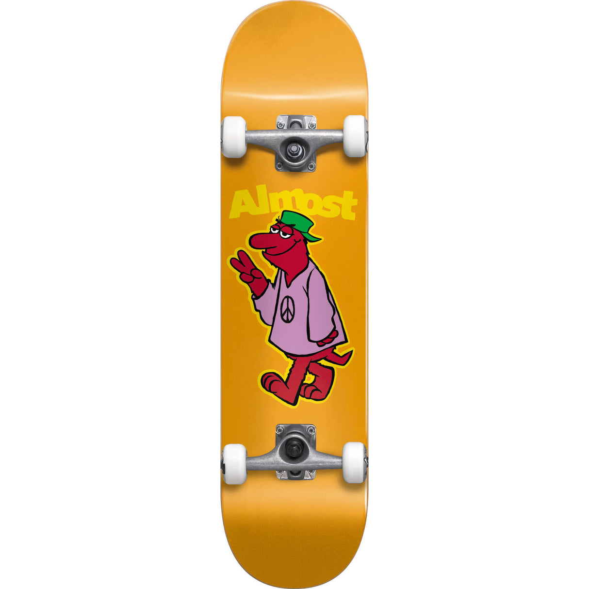 Almost Peace Out Complete Skateboard - Orange 7.875"
