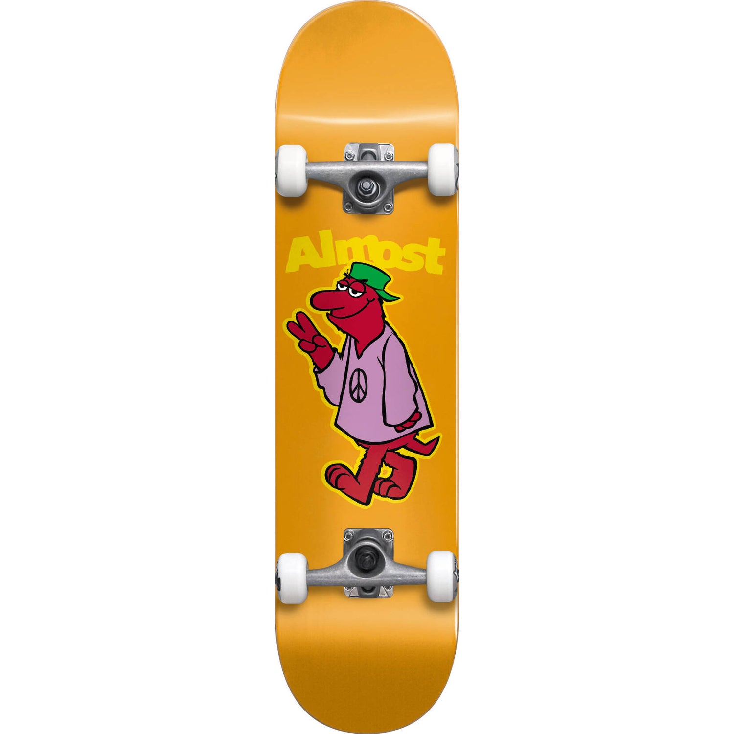 Almost Peace Out Complete Skateboard - Orange 7.875"