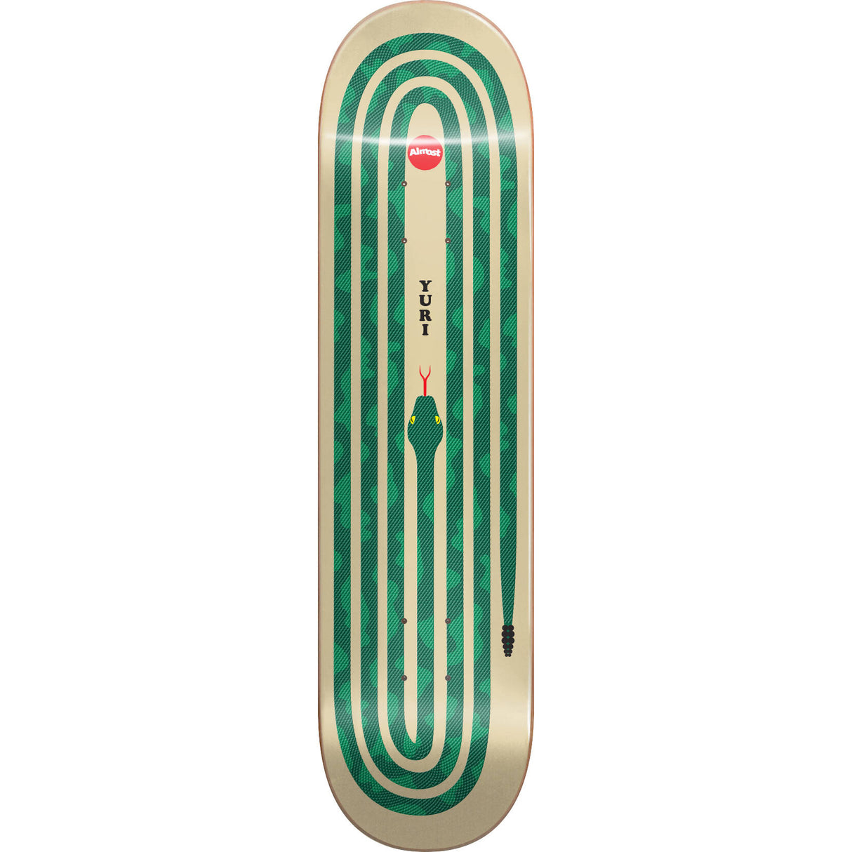 Almost Yuri Snake Pit R7 Skateboard Deck - Green 8.375"