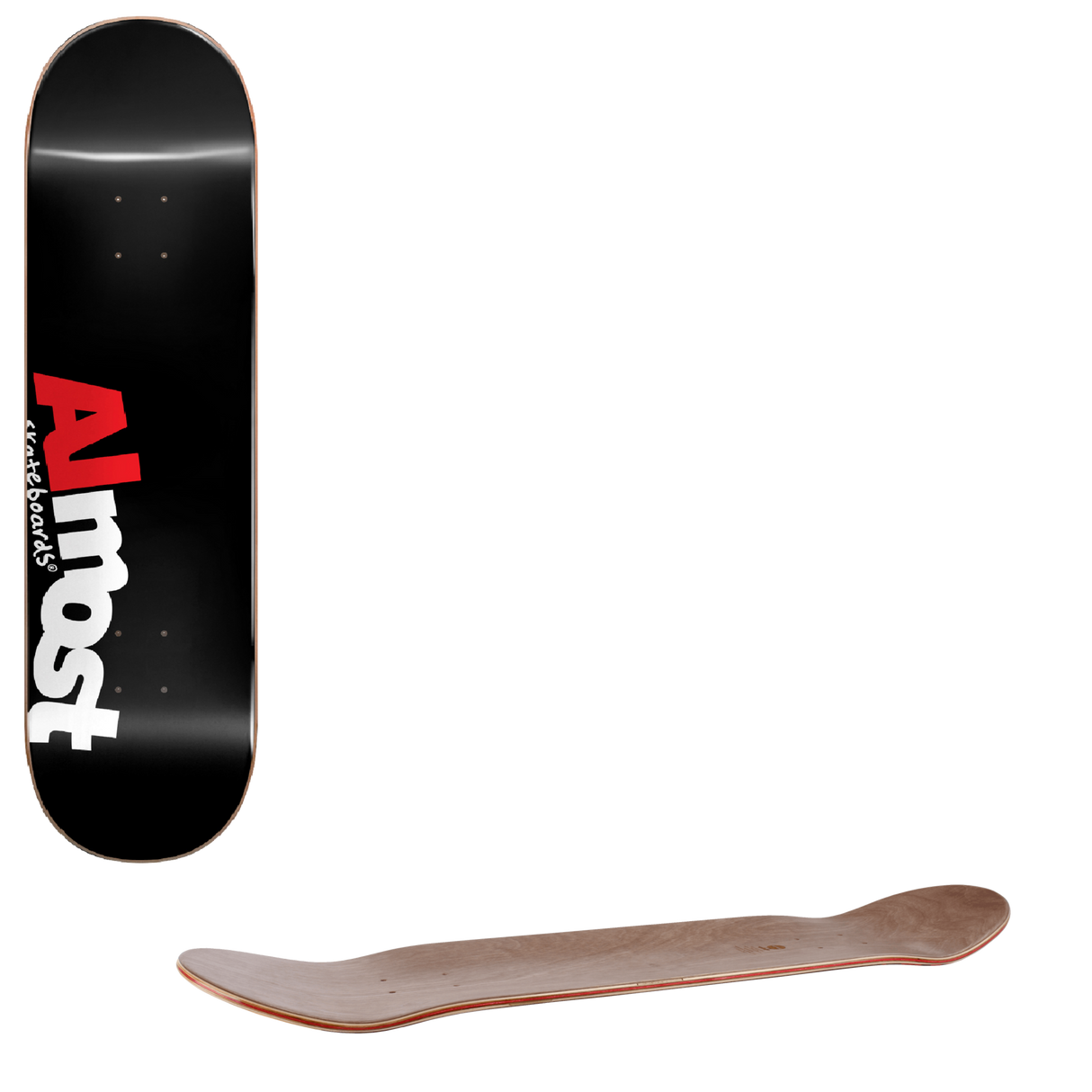 Almost Most Skateboard Deck - Black 8.25"