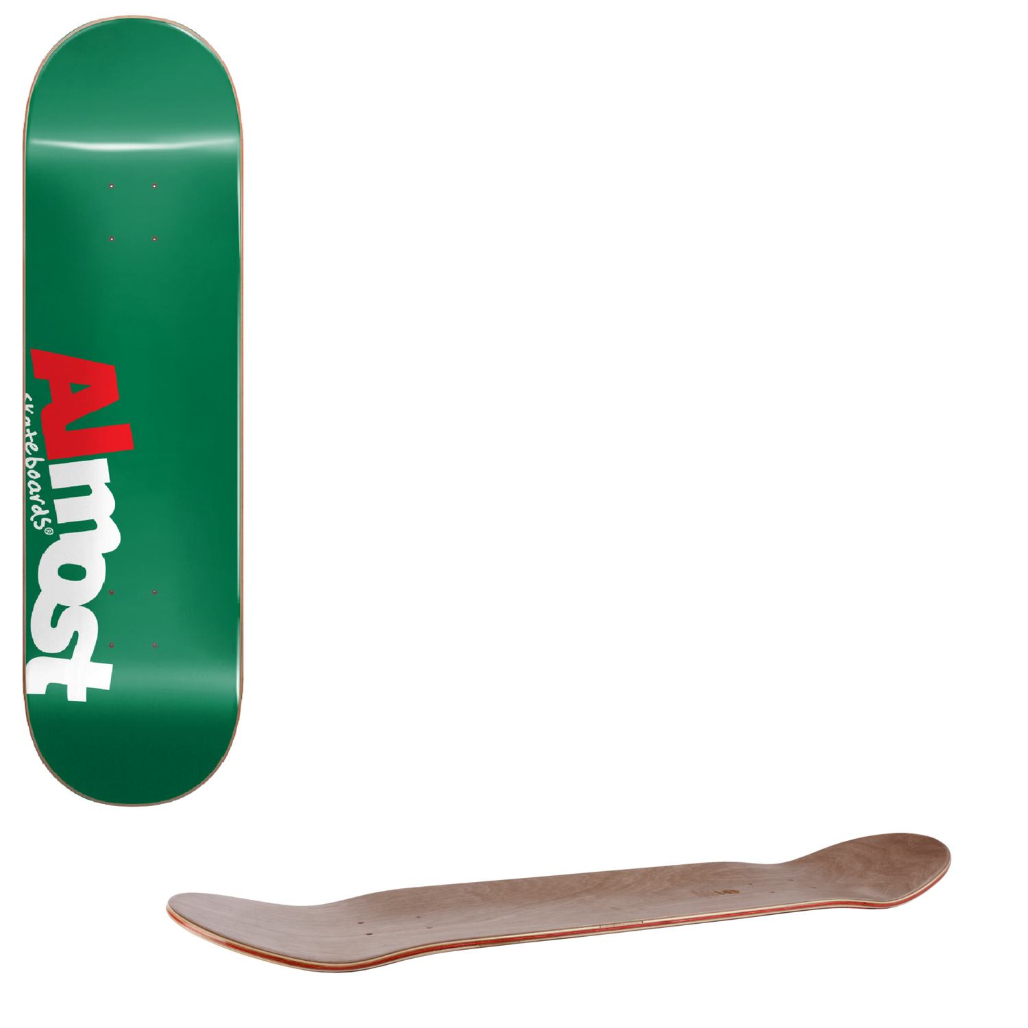 Almost Most Skateboard Deck - Green 8.5"