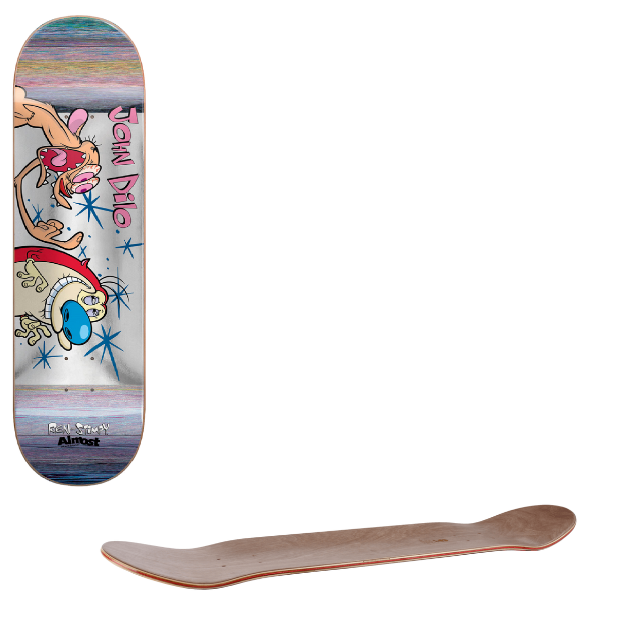 Almost Ren & Stimpy R7 Skateboard Deck - Dilo Fingered 8.125"