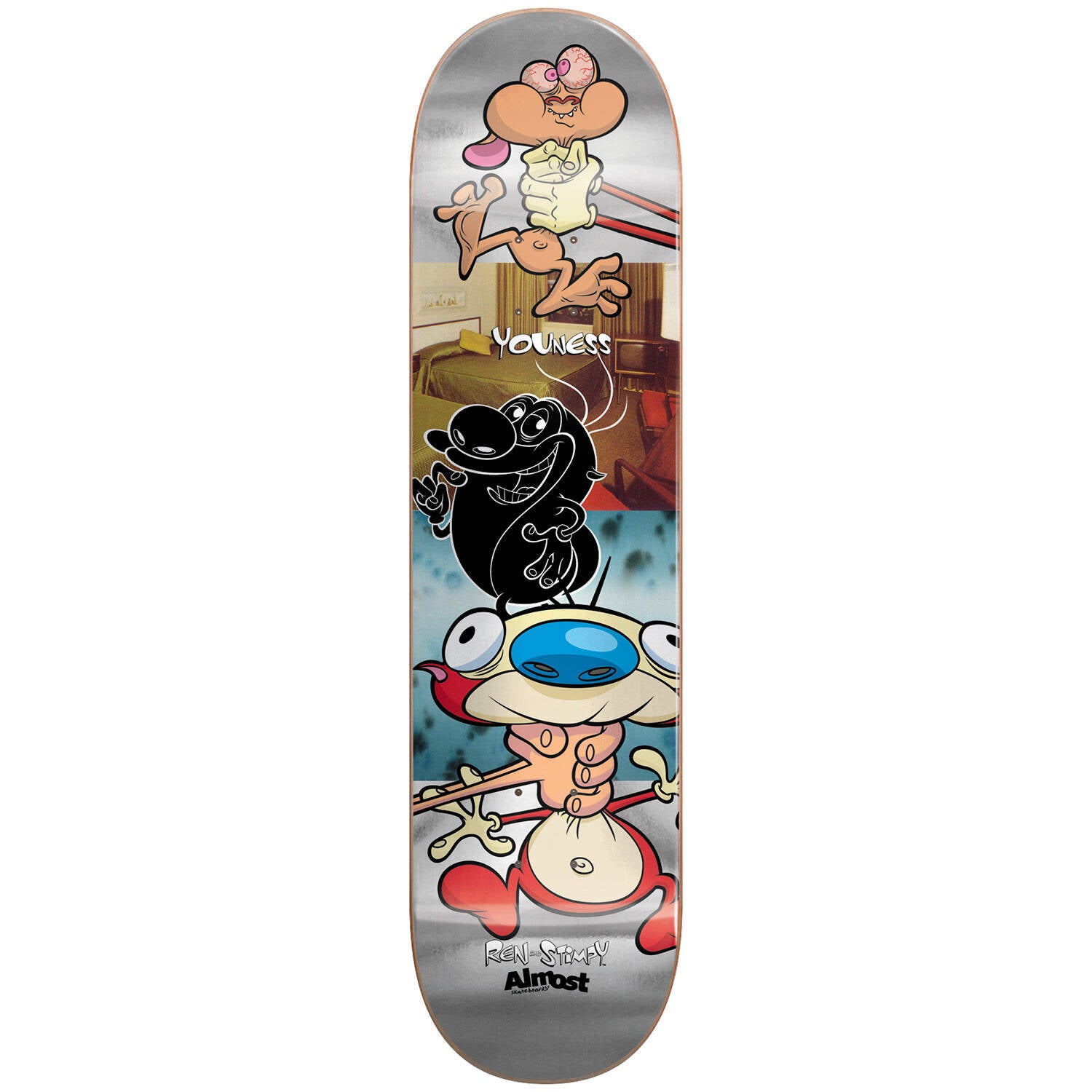 Almost Ren & Stimpy R7 Skateboard Deck - Youness Room Mate 8.25"