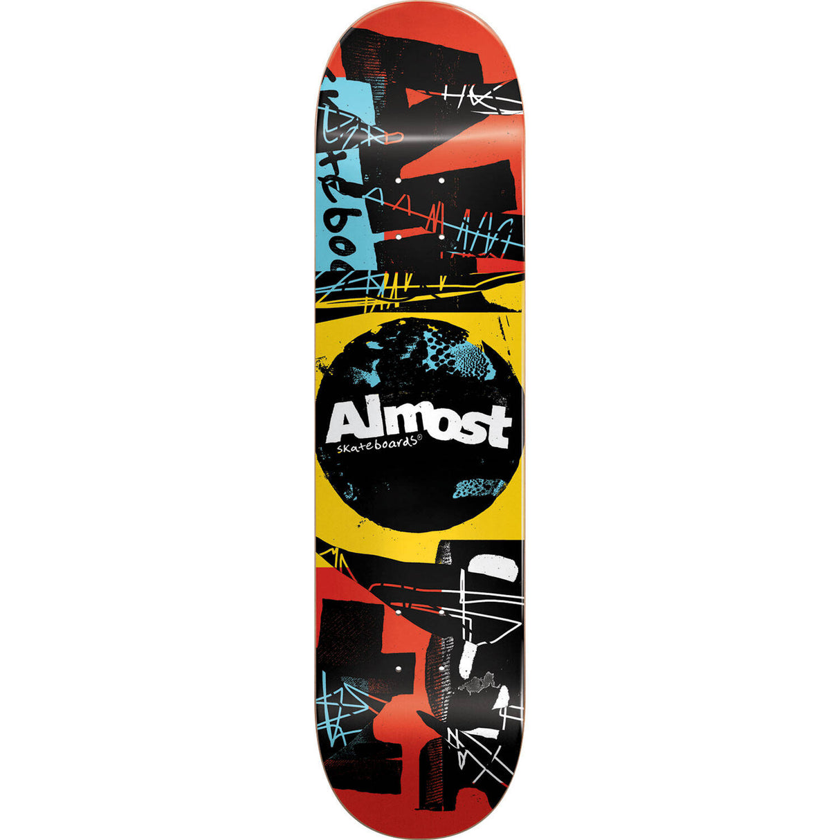 Almost Scum Punk Skateboard Deck - Red 8.125"