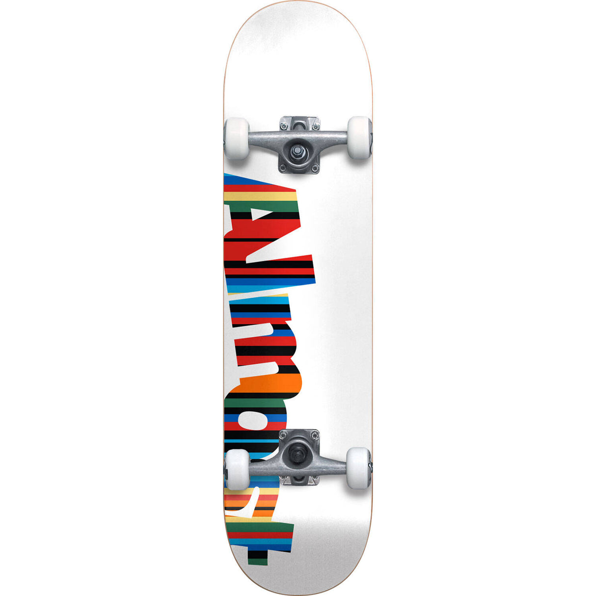 Almost Side Stripe Complete Skateboard - White 7.75"