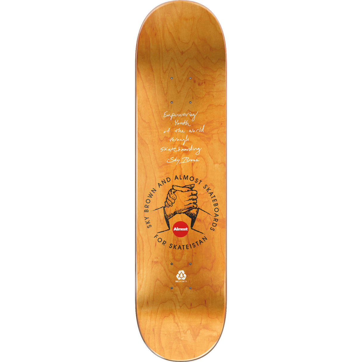 Almost Skateistan Sky High R7 Skateboard Deck - White 8"