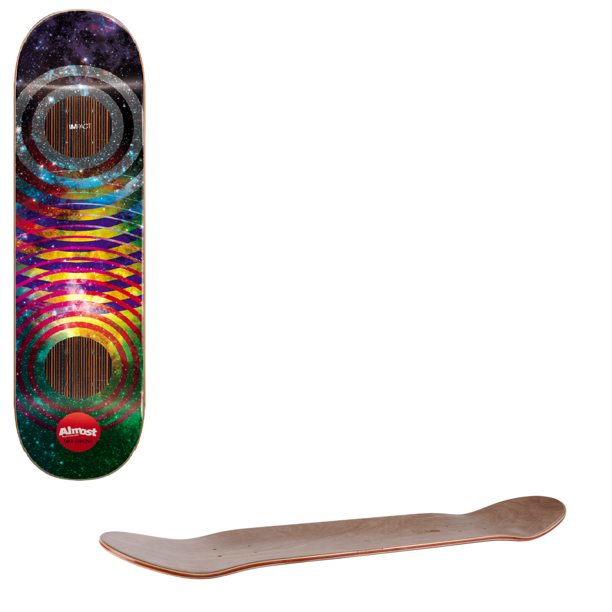 Almost Space Rings Skateboard Deck - Max 8"
