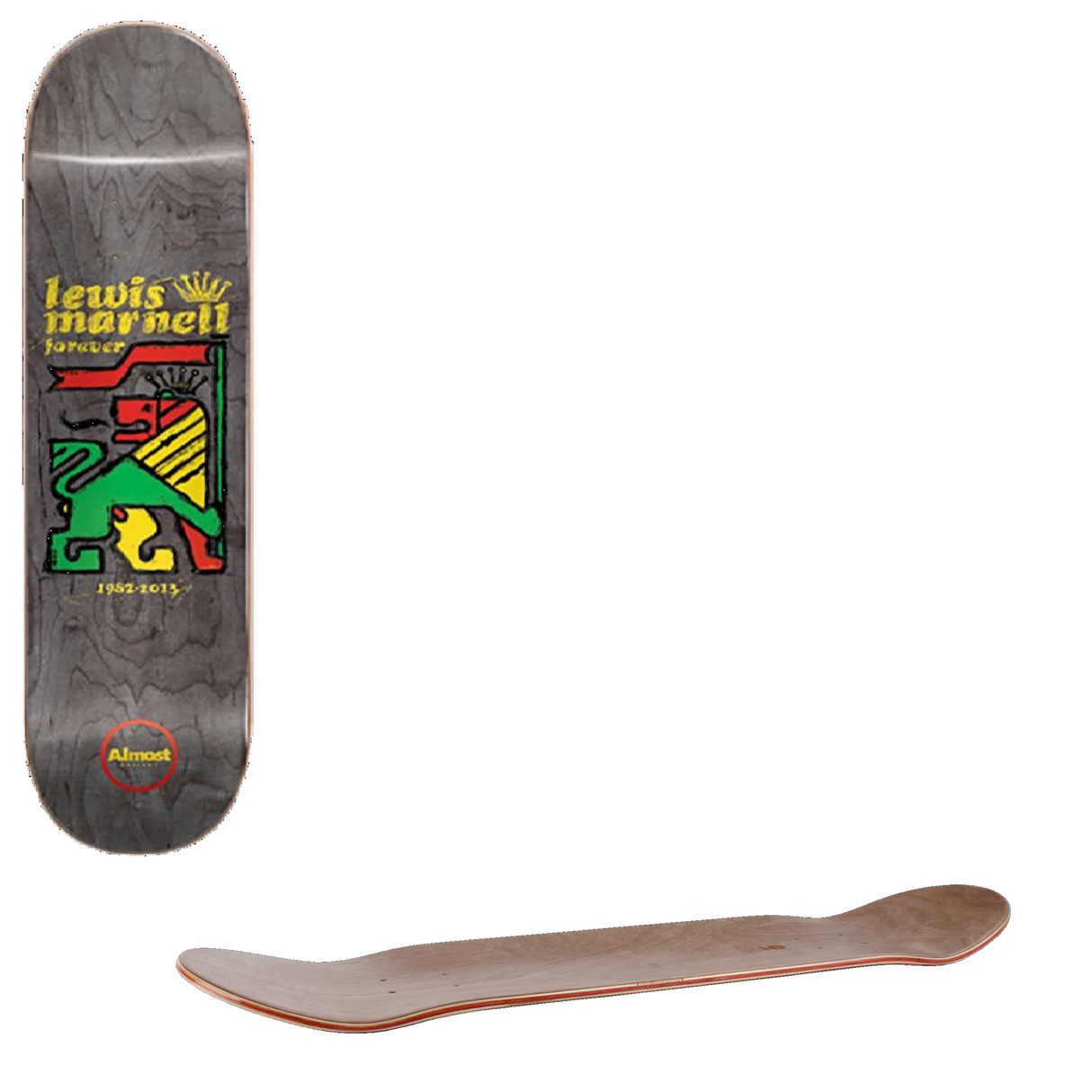 Almost Rasta Lion R7 Skateboard Deck - Lewis 8''