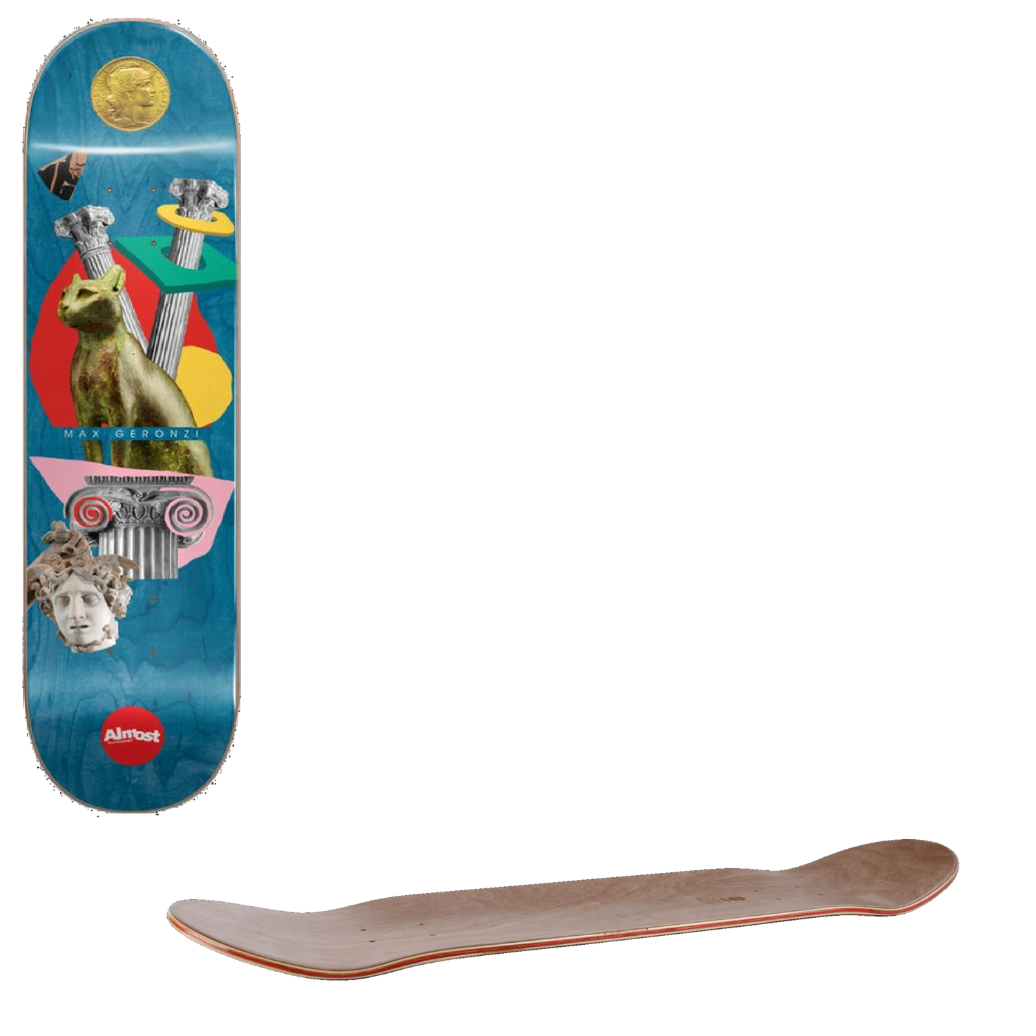 Almost Relics R7 Max Skateboard Deck - Blue 8.125''