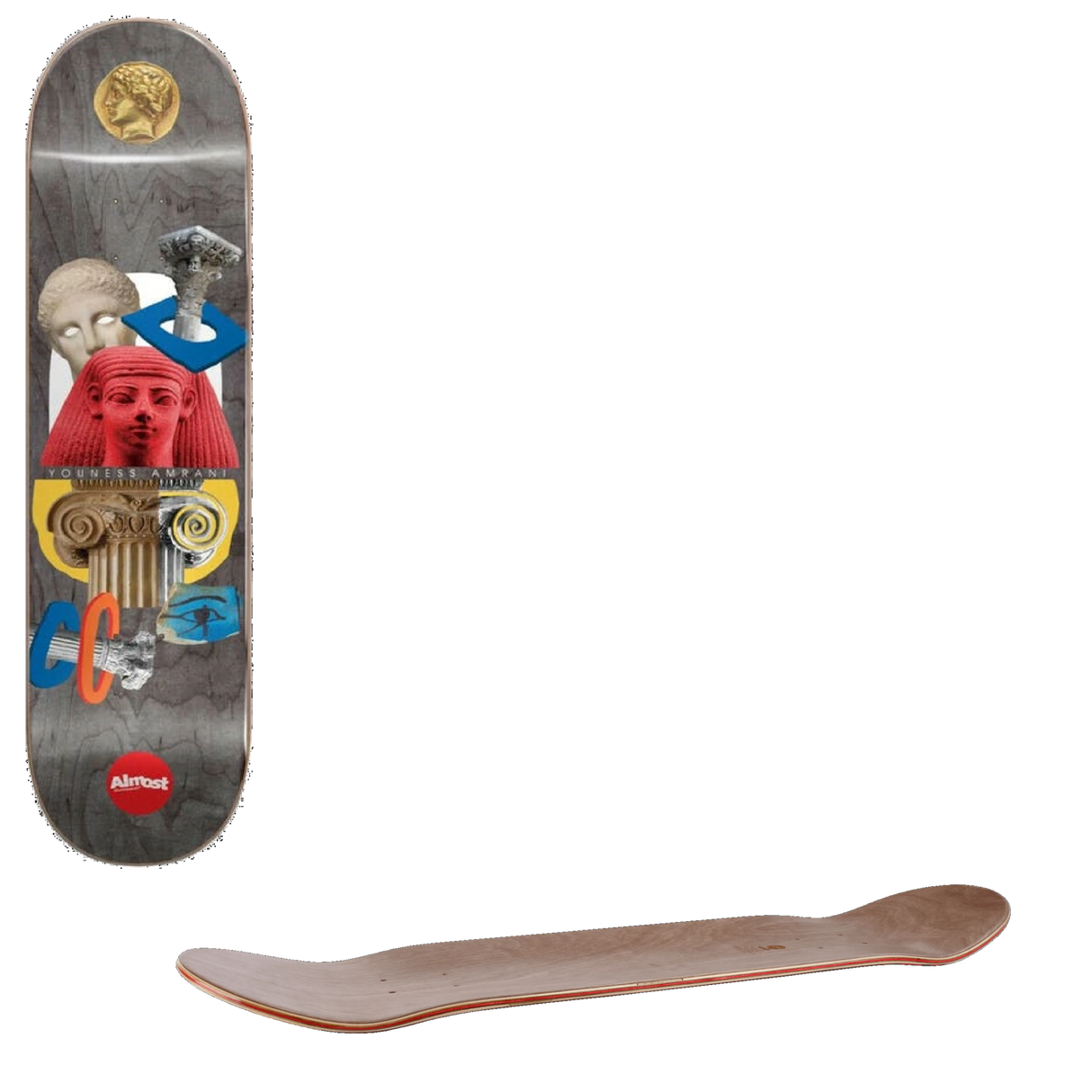 Almost Relics R7 Youness Skateboard Deck - Black 8.5''