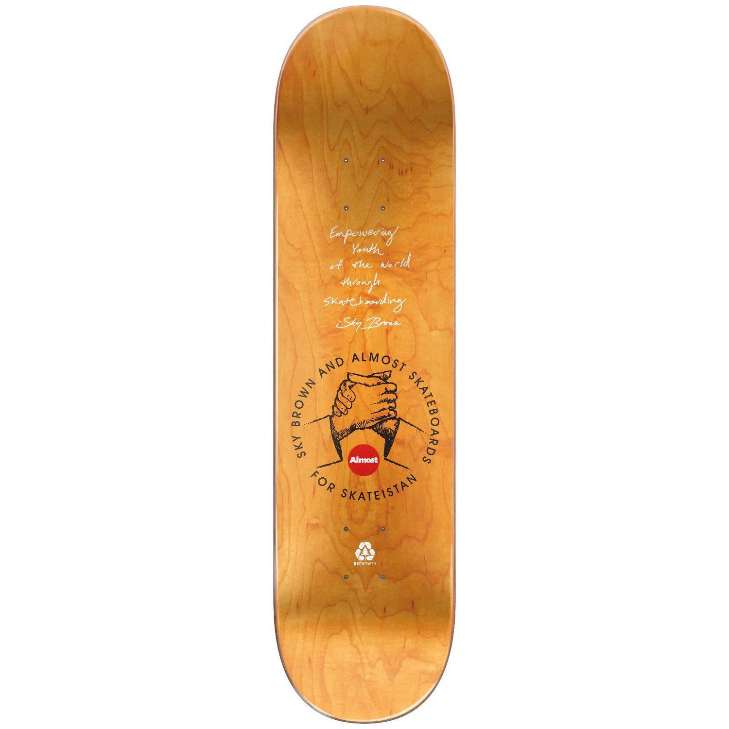 Almost Skateistan Sky Doodle R7 Skateboard Deck - White 8''